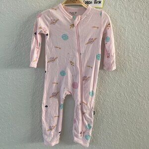 3-6mo Kyte Baby Sakura Space Zip Romper